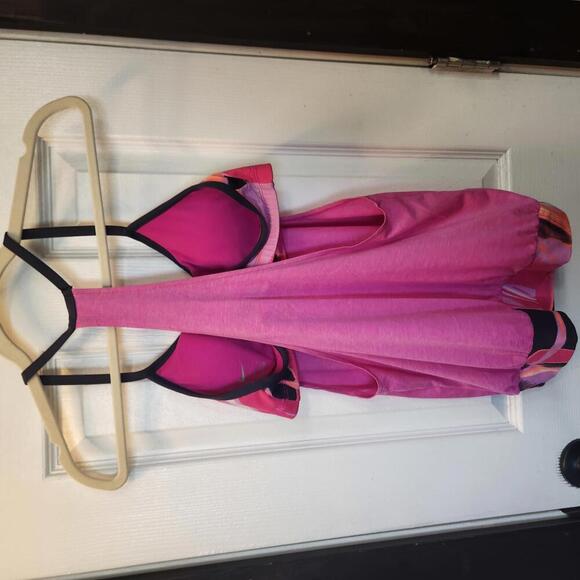 Nike Women's Pink and Multicolor Tank Top with built in bra- Size Medium - Picture 6 of 7